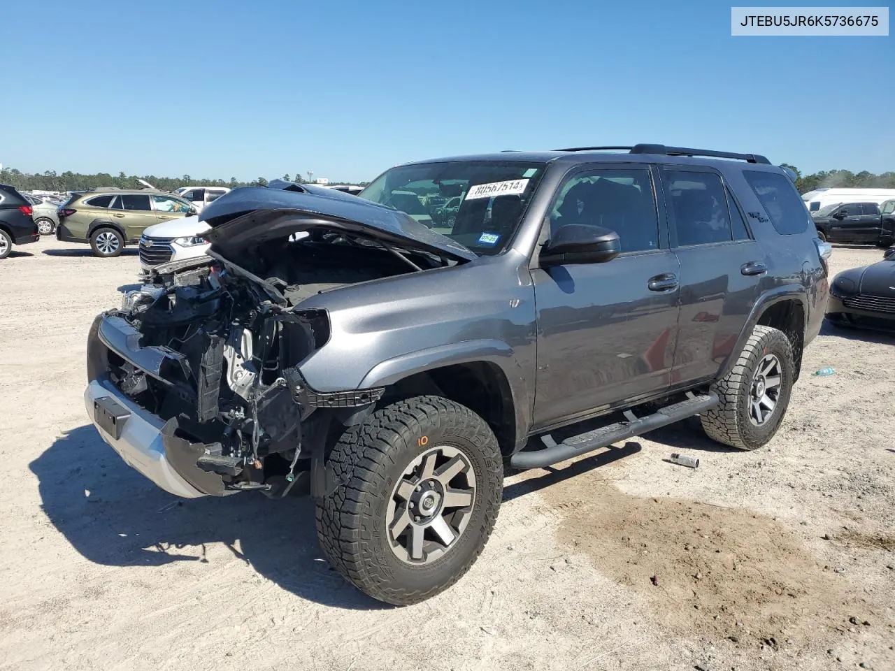 2019 Toyota 4Runner Sr5 VIN: JTEBU5JR6K5736675 Lot: 80567514