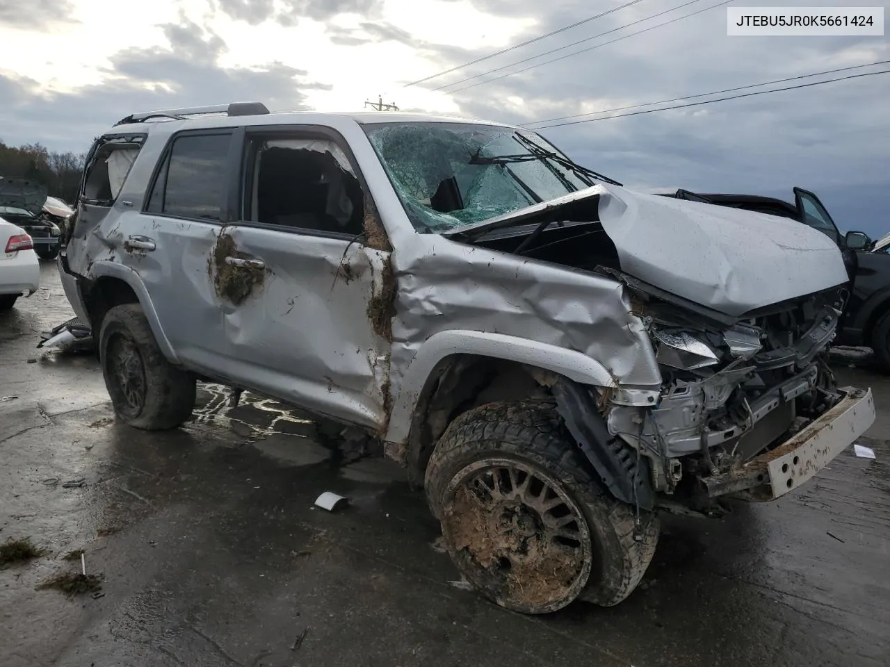 2019 Toyota 4Runner Sr5 VIN: JTEBU5JR0K5661424 Lot: 80614504