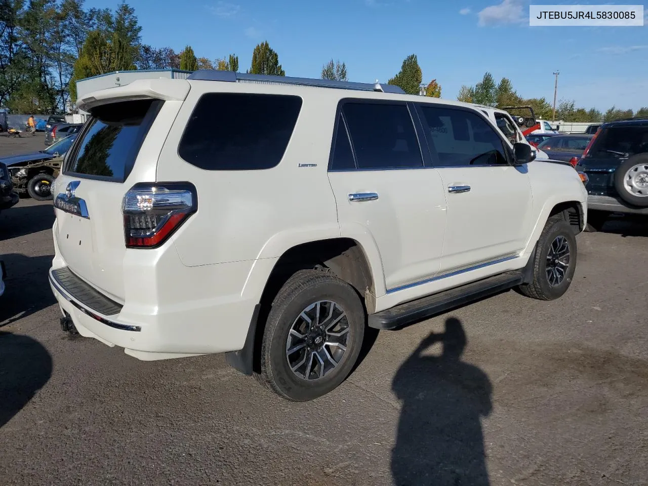 2020 Toyota 4Runner Sr5/Sr5 Premium VIN: JTEBU5JR4L5830085 Lot: 74836814