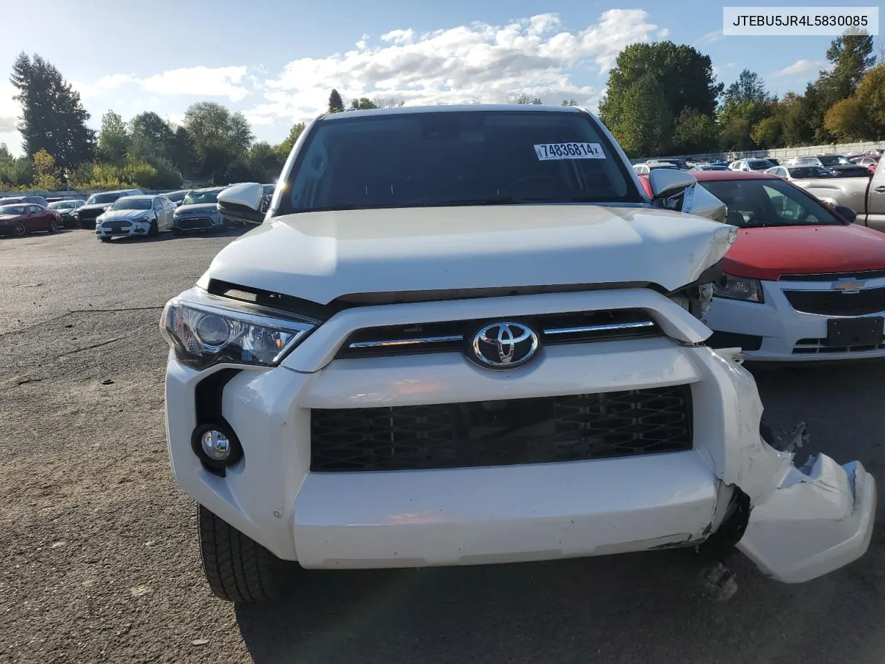 2020 Toyota 4Runner Sr5/Sr5 Premium VIN: JTEBU5JR4L5830085 Lot: 74836814