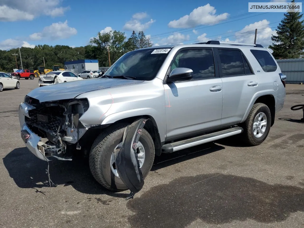 2021 Toyota 4Runner Sr5/Sr5 Premium VIN: JTEMU5JRXM5876868 Lot: 70020194