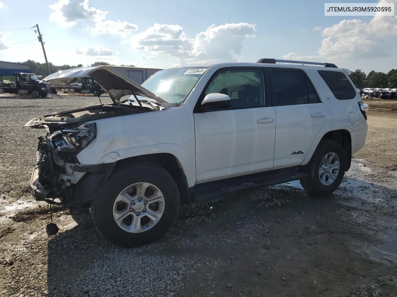 2021 Toyota 4Runner Sr5/Sr5 Premium VIN: JTEMU5JR3M5920595 Lot: 72233844