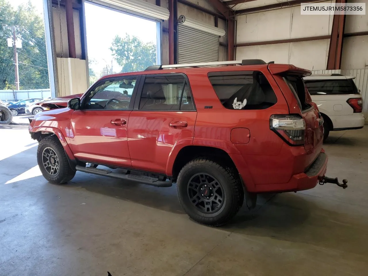 2021 Toyota 4Runner Sr5/Sr5 Premium VIN: JTEMU5JR1M5873356 Lot: 73083974