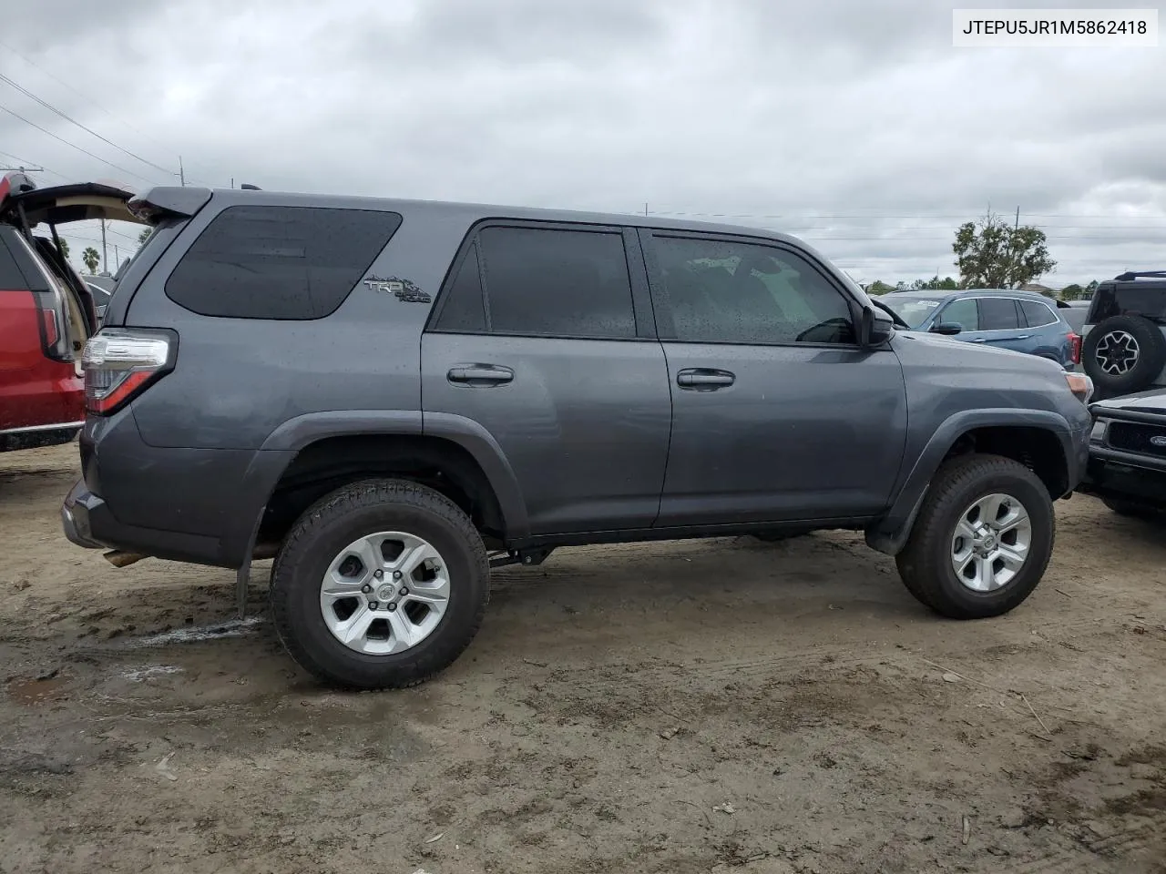 2021 Toyota 4Runner Sr5/Sr5 Premium VIN: JTEPU5JR1M5862418 Lot: 74560514