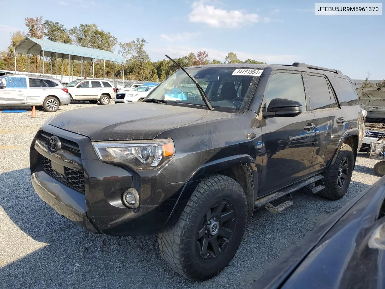 2021 Toyota 4Runner Sr5/Sr5 Premium VIN: JTEBU5JR9M5961370 Lot: 74791564