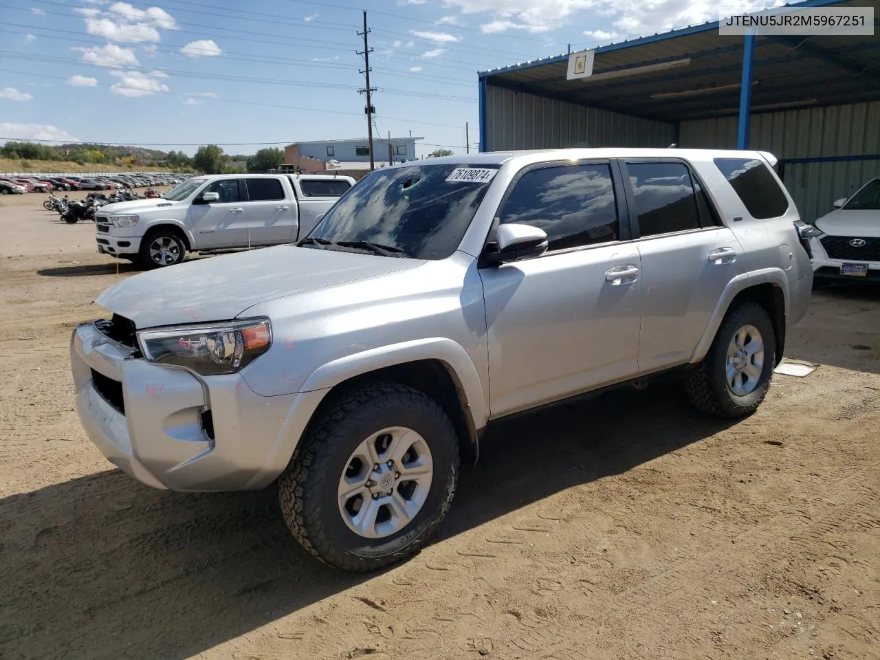 2021 Toyota 4Runner Sr5/Sr5 Premium VIN: JTENU5JR2M5967251 Lot: 76109874