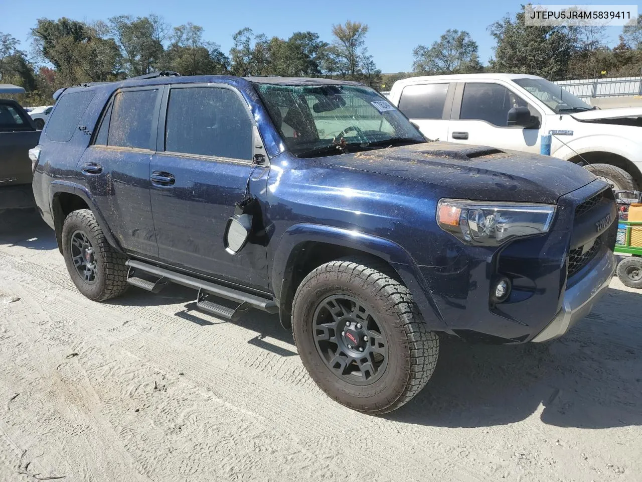 2021 Toyota 4Runner Sr5/Sr5 Premium VIN: JTEPU5JR4M5839411 Lot: 77062464