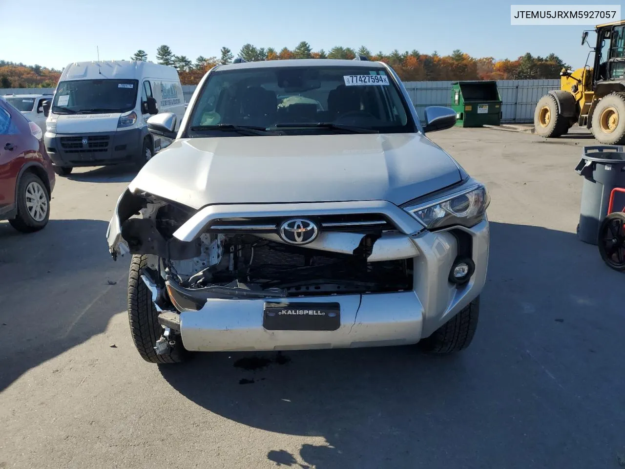 2021 Toyota 4Runner Sr5/Sr5 Premium VIN: JTEMU5JRXM5927057 Lot: 77427594