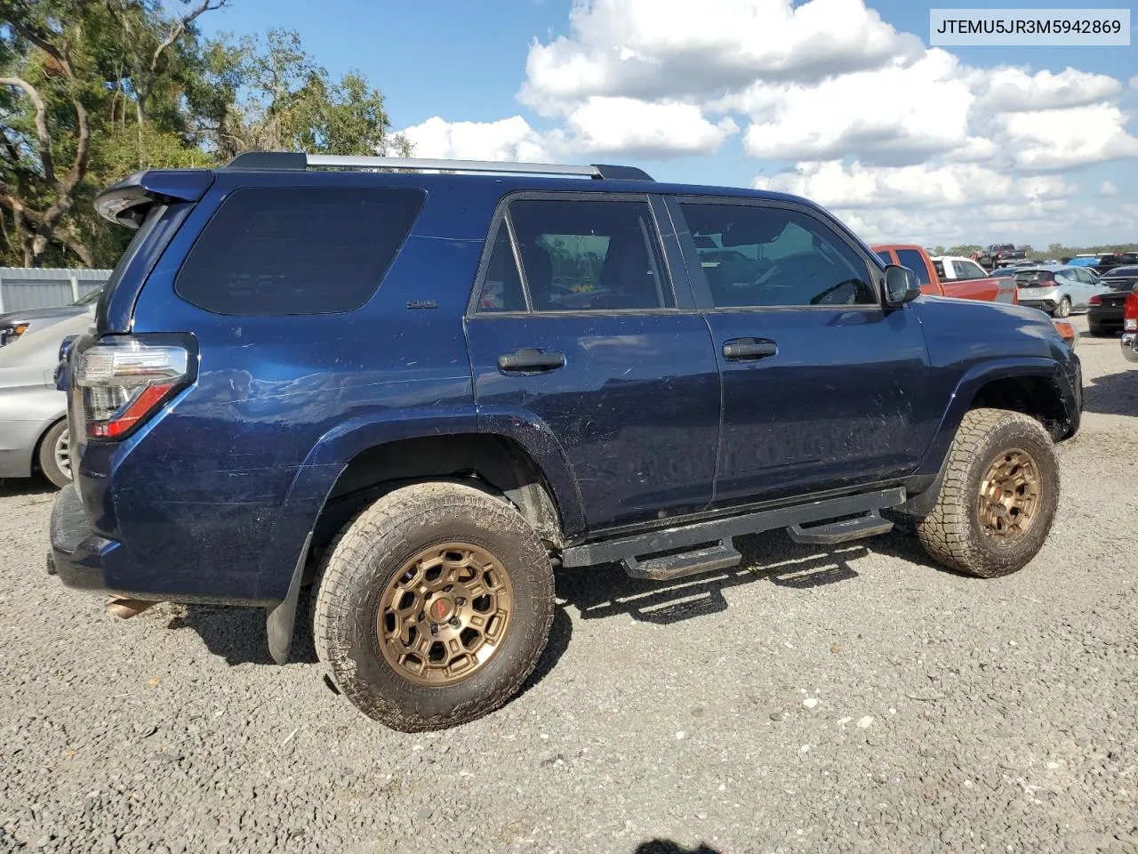 2021 Toyota 4Runner Sr5/Sr5 Premium VIN: JTEMU5JR3M5942869 Lot: 80056464