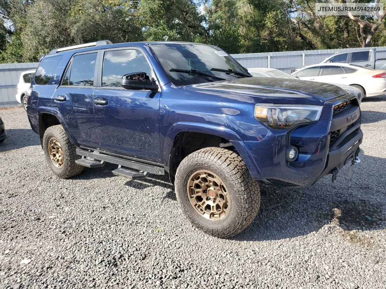 2021 Toyota 4Runner Sr5/Sr5 Premium VIN: JTEMU5JR3M5942869 Lot: 80056464