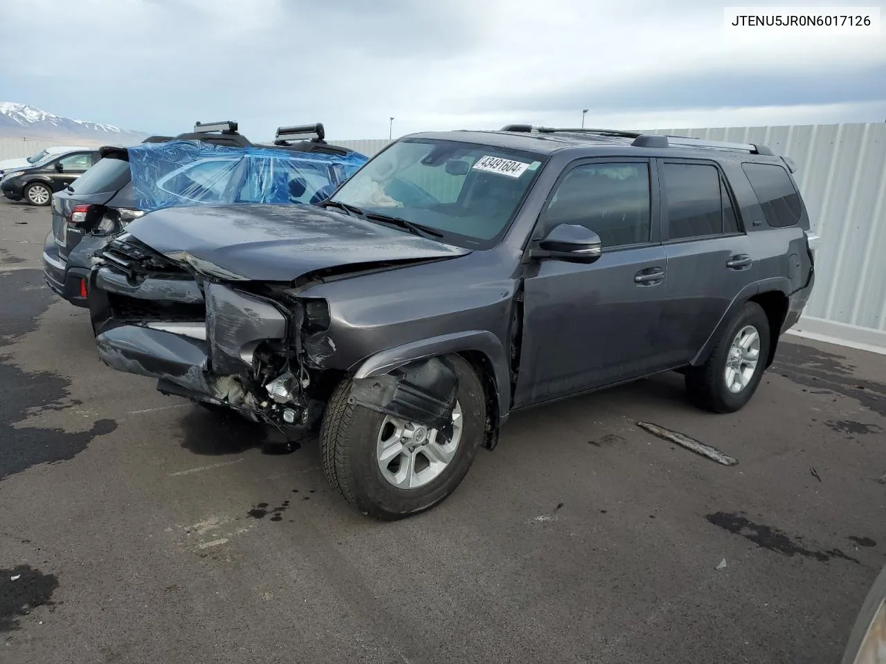 2022 Toyota 4Runner Sr5/Sr5 Premium VIN: JTENU5JR0N6017126 Lot: 43491604