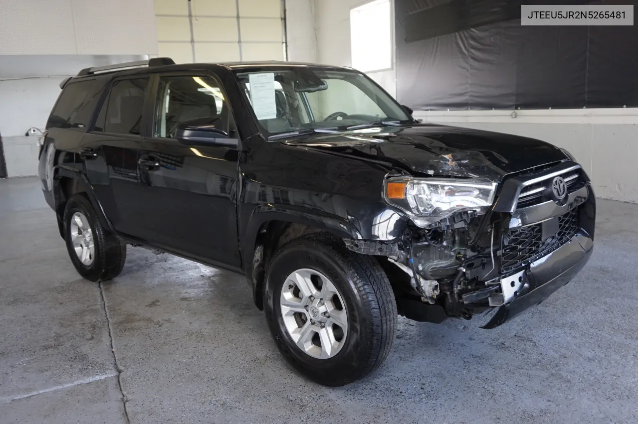 JTEEU5JR2N5265481 2022 Toyota 4Runner Sr5