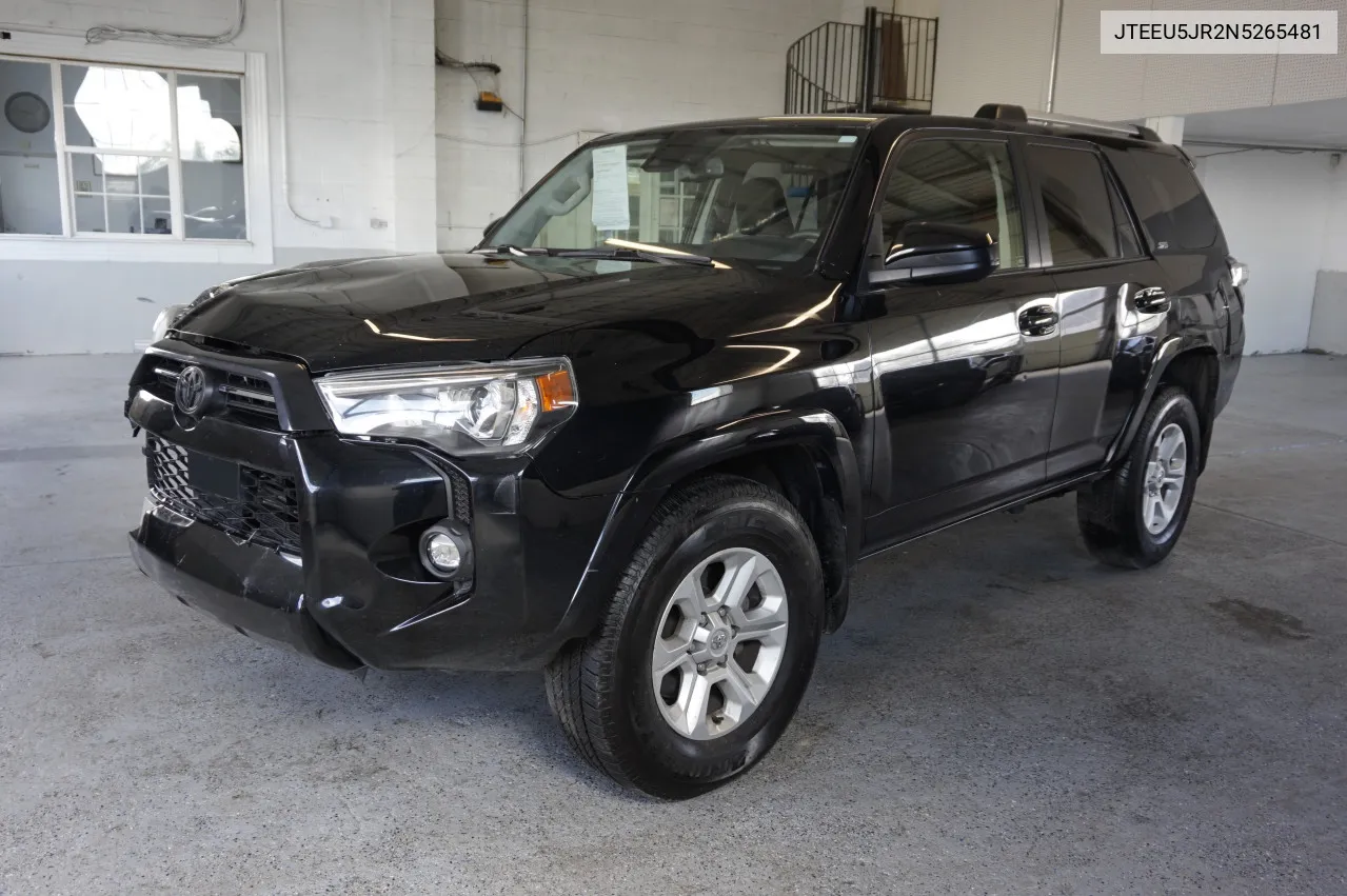 JTEEU5JR2N5265481 2022 Toyota 4Runner Sr5