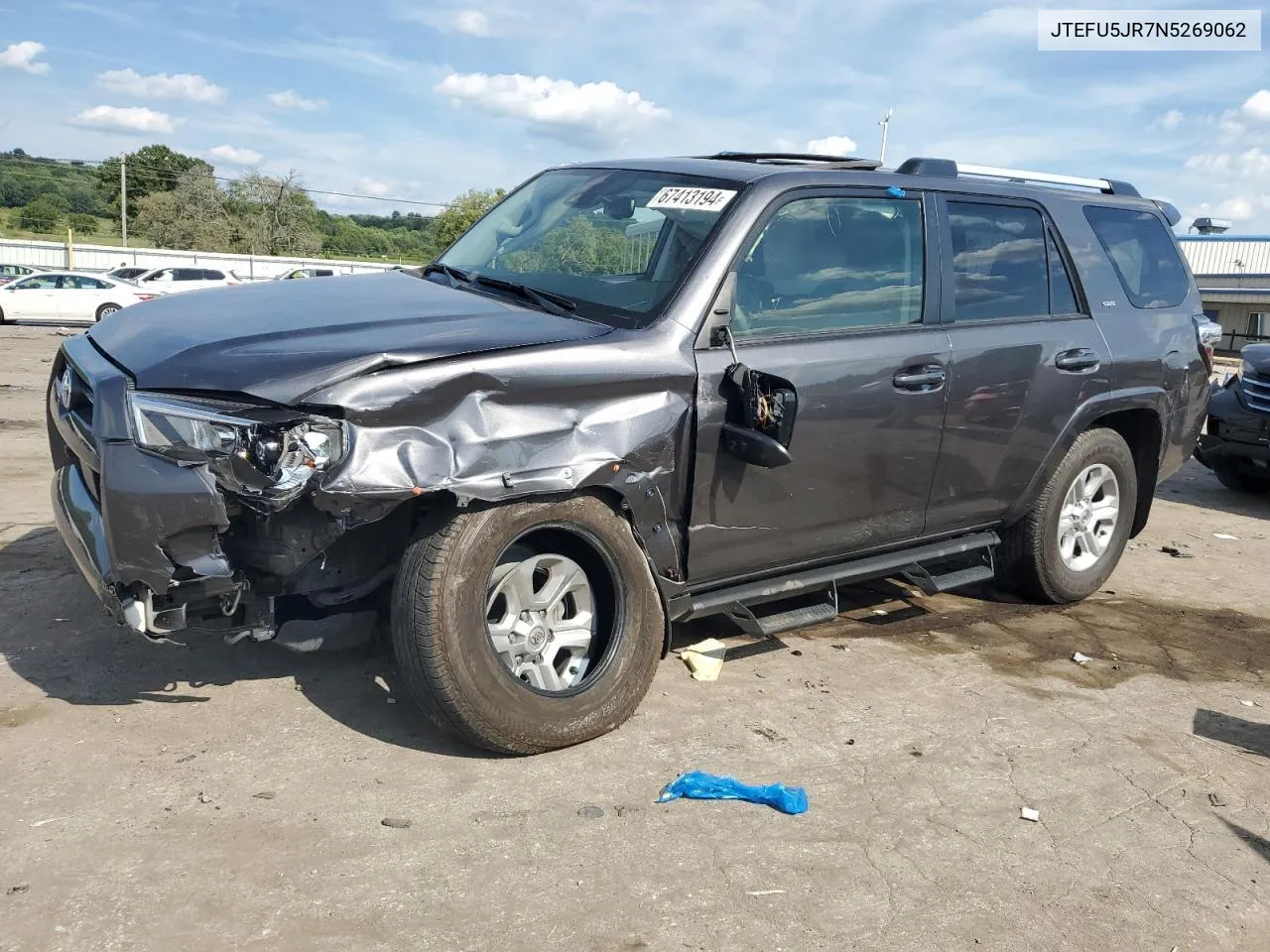 2022 Toyota 4Runner Sr5 VIN: JTEFU5JR7N5269062 Lot: 67413194