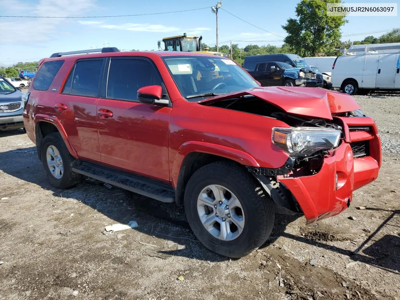 2022 Toyota 4Runner Sr5/Sr5 Premium VIN: JTEMU5JR2N6063097 Lot: 67853764