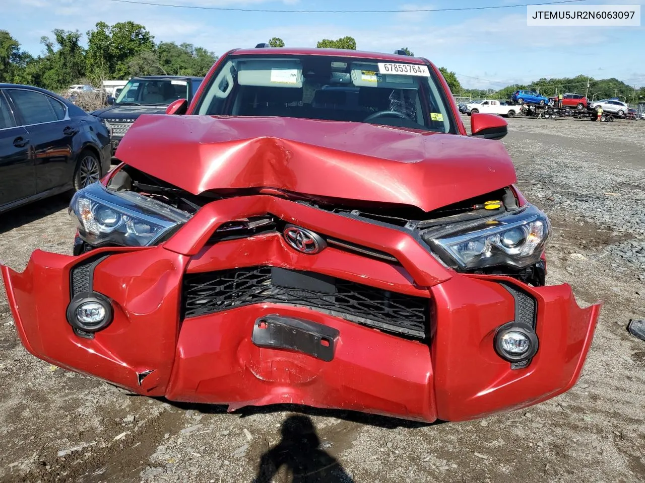 2022 Toyota 4Runner Sr5/Sr5 Premium VIN: JTEMU5JR2N6063097 Lot: 67853764