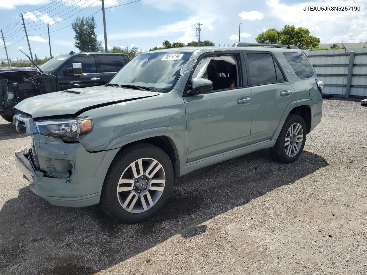 2022 Toyota 4Runner Trd Sport VIN: JTEAU5JR8N5257190 Lot: 70579034