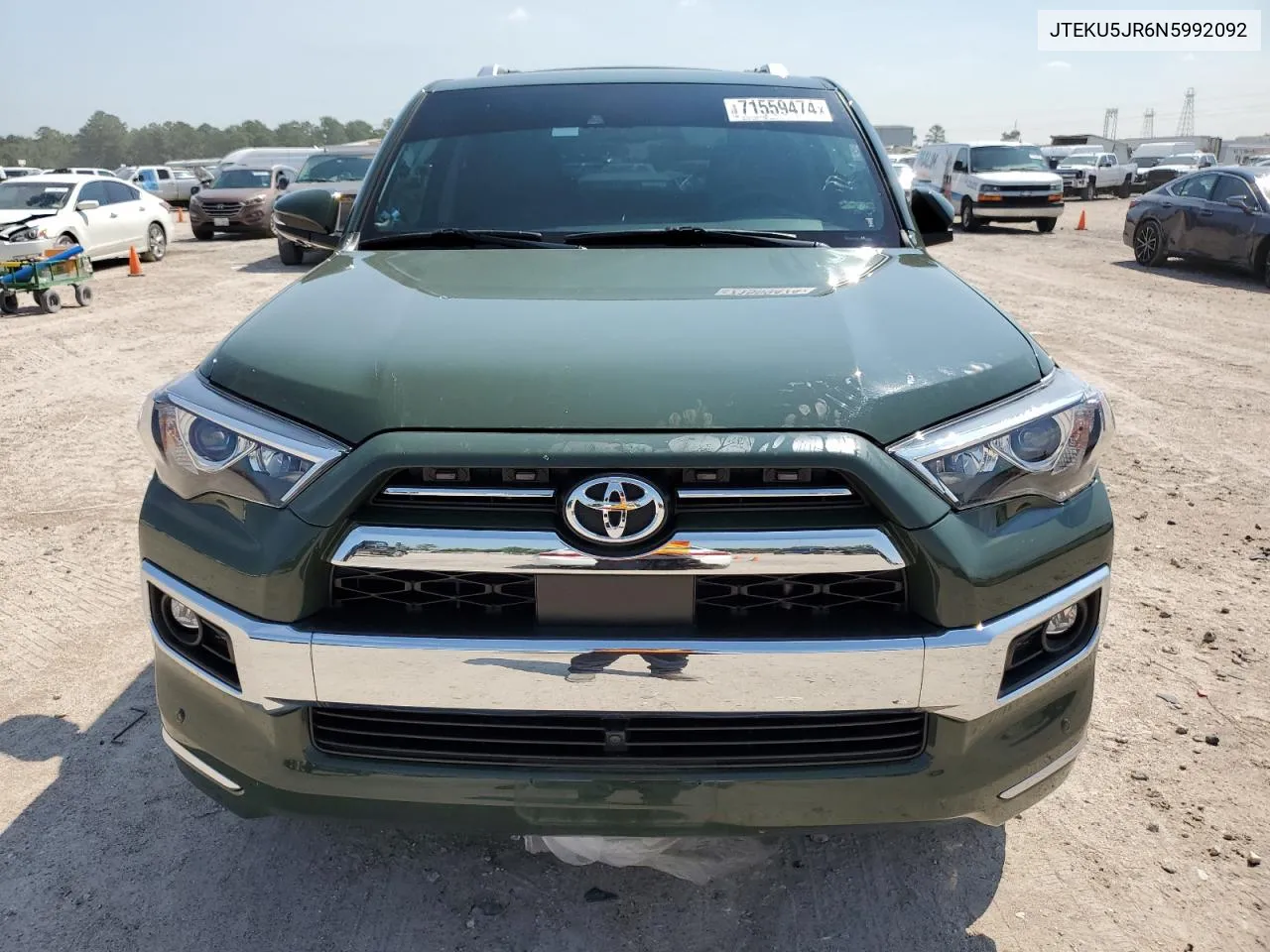 2022 Toyota 4Runner Limited VIN: JTEKU5JR6N5992092 Lot: 71559474