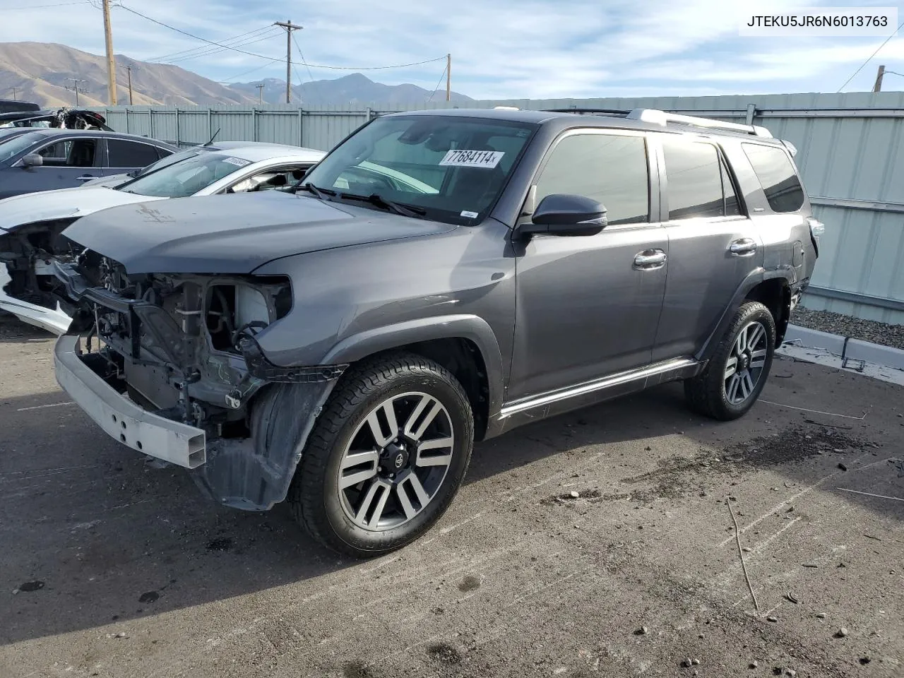 2022 Toyota 4Runner Limited VIN: JTEKU5JR6N6013763 Lot: 77684114