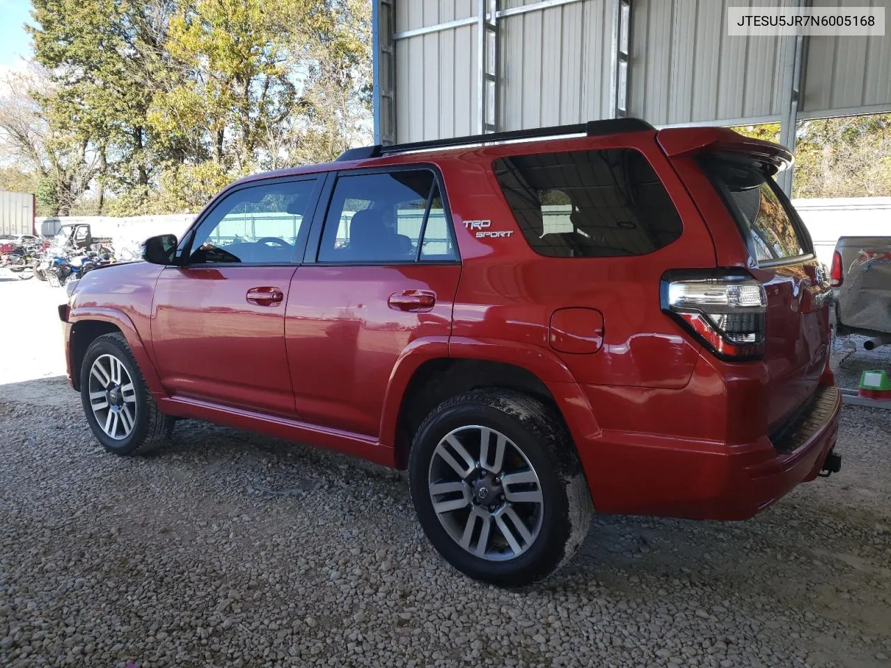 2022 Toyota 4Runner Sr5 Premium VIN: JTESU5JR7N6005168 Lot: 78462114