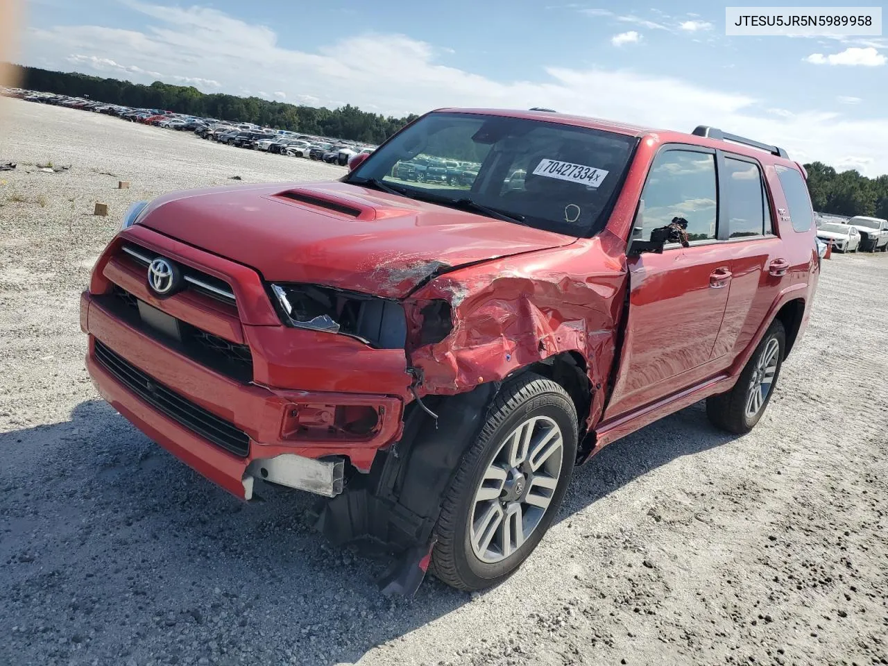 2022 Toyota 4Runner Sr5 Premium VIN: JTESU5JR5N5989958 Lot: 78863614