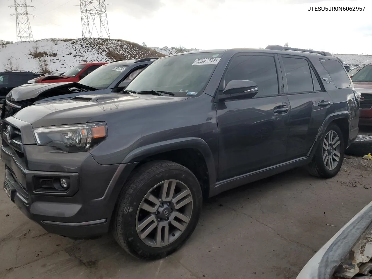 2022 Toyota 4Runner Sr5 Premium VIN: JTESU5JR0N6062957 Lot: 80567284