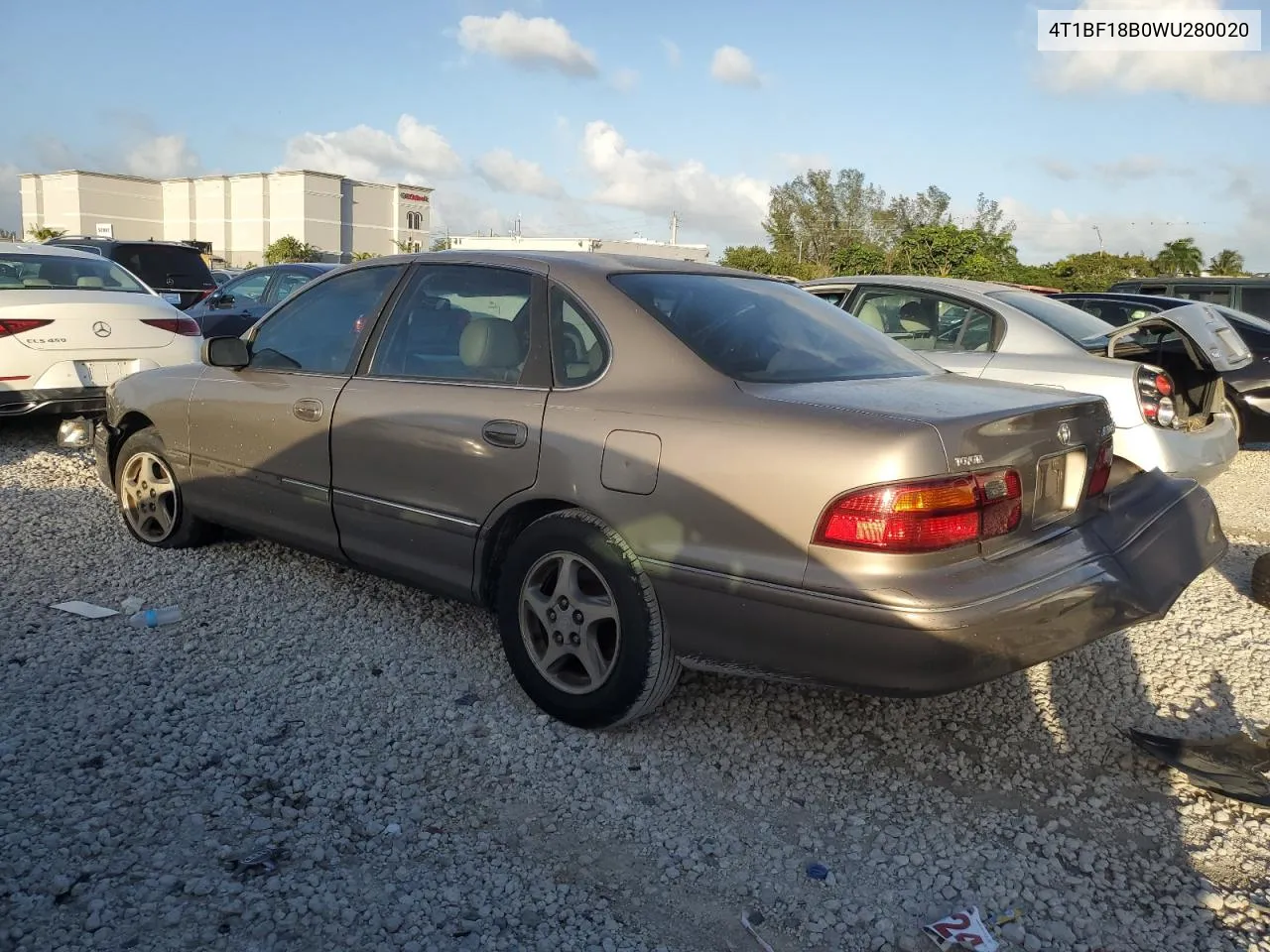 1998 Toyota Avalon Xl VIN: 4T1BF18B0WU280020 Lot: 78810764