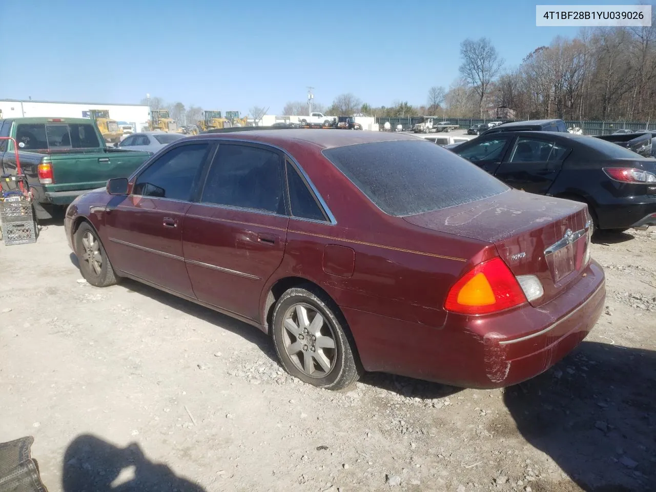 2000 Toyota Avalon Xl VIN: 4T1BF28B1YU039026 Lot: 68723034