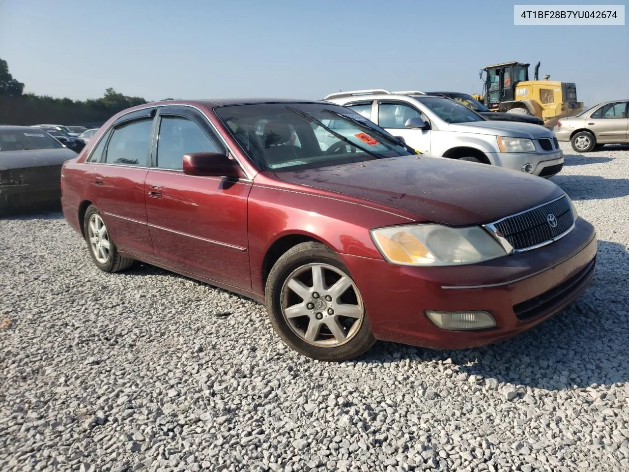 2000 Toyota Avalon Xl VIN: 4T1BF28B7YU042674 Lot: 69239104