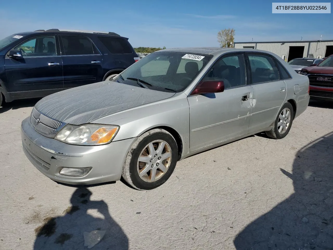 2000 Toyota Avalon Xl VIN: 4T1BF28B8YU022546 Lot: 71472034