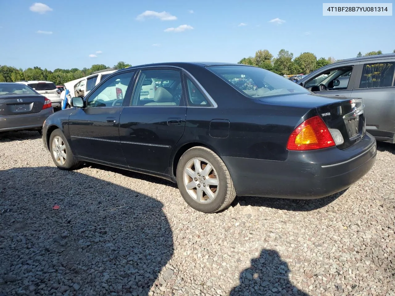 2000 Toyota Avalon Xl VIN: 4T1BF28B7YU081314 Lot: 72217004