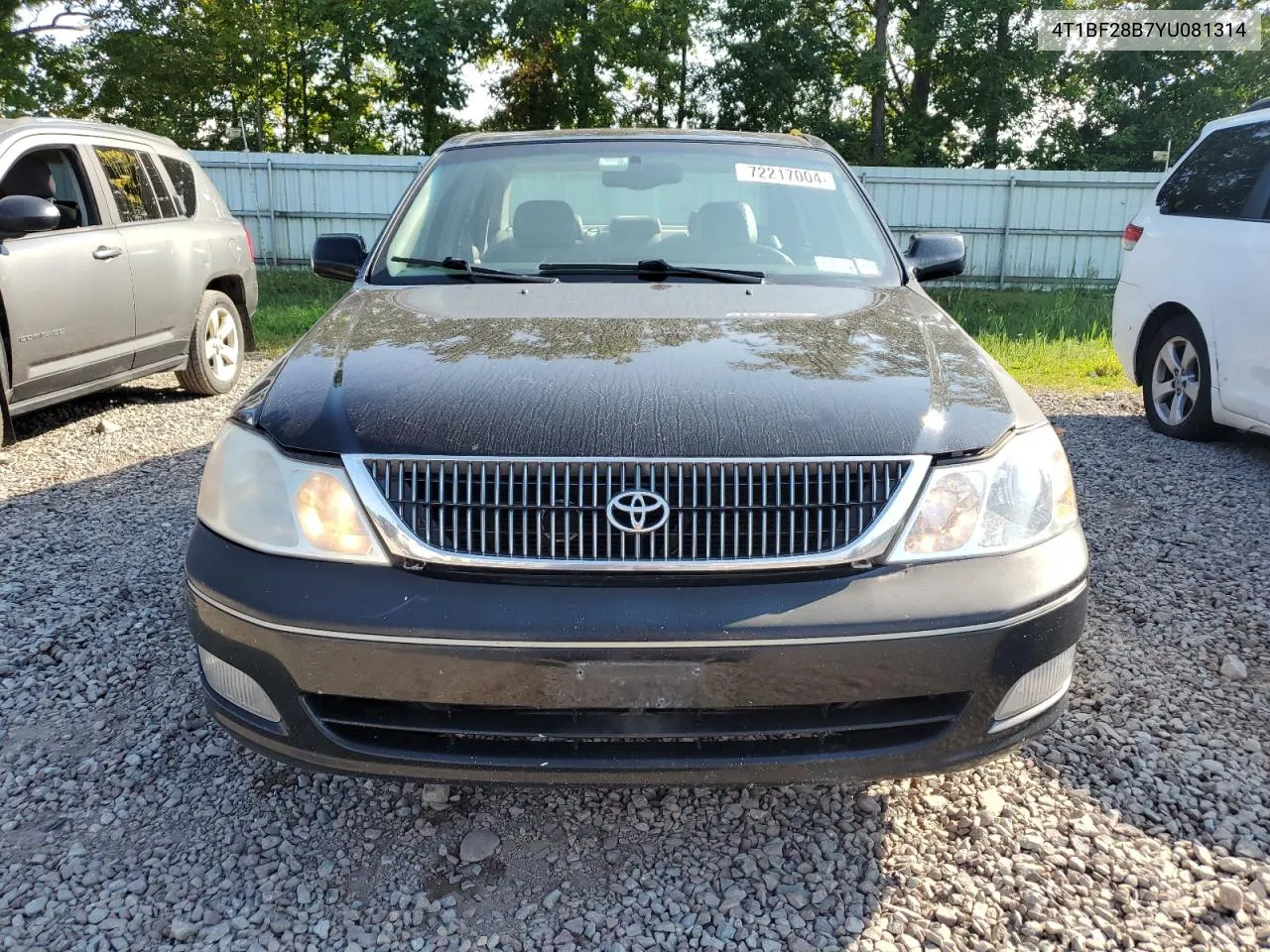 2000 Toyota Avalon Xl VIN: 4T1BF28B7YU081314 Lot: 72217004