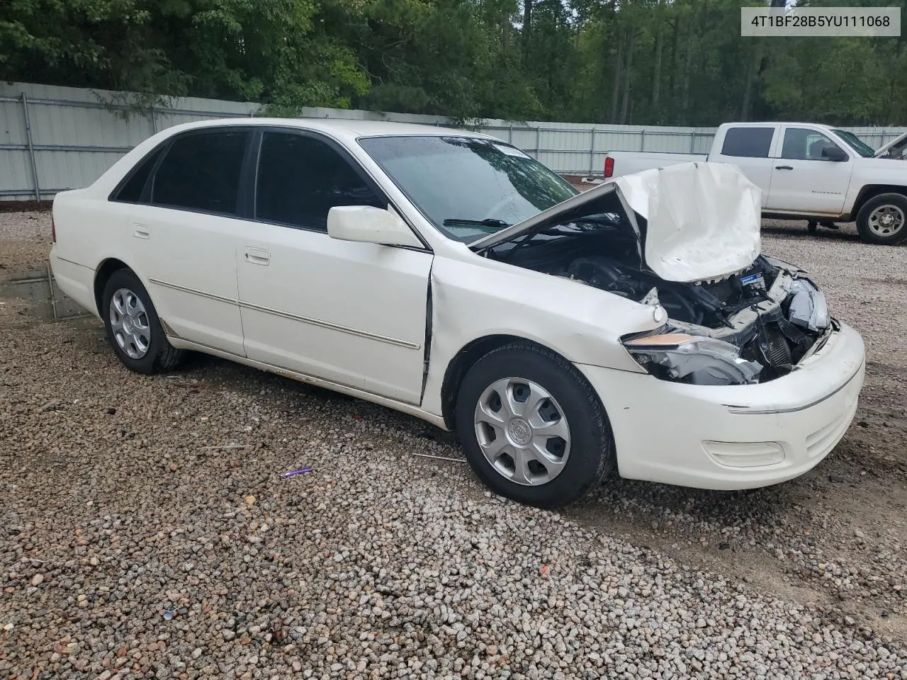 2000 Toyota Avalon Xl VIN: 4T1BF28B5YU111068 Lot: 73137694