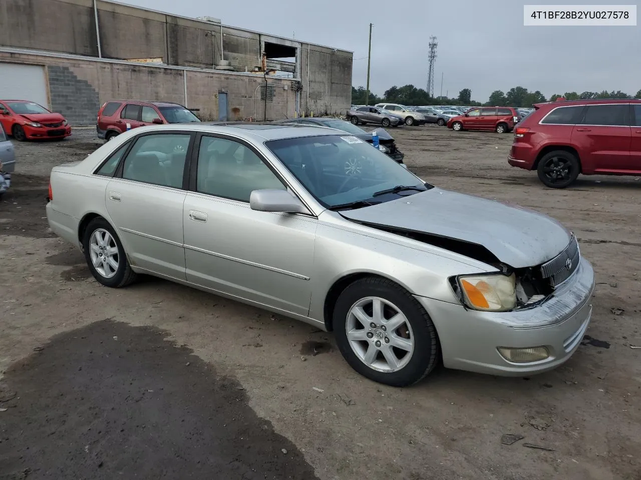 2000 Toyota Avalon Xl VIN: 4T1BF28B2YU027578 Lot: 73305644