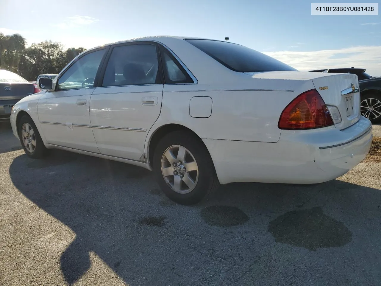 2000 Toyota Avalon Xl VIN: 4T1BF28B0YU081428 Lot: 74564994