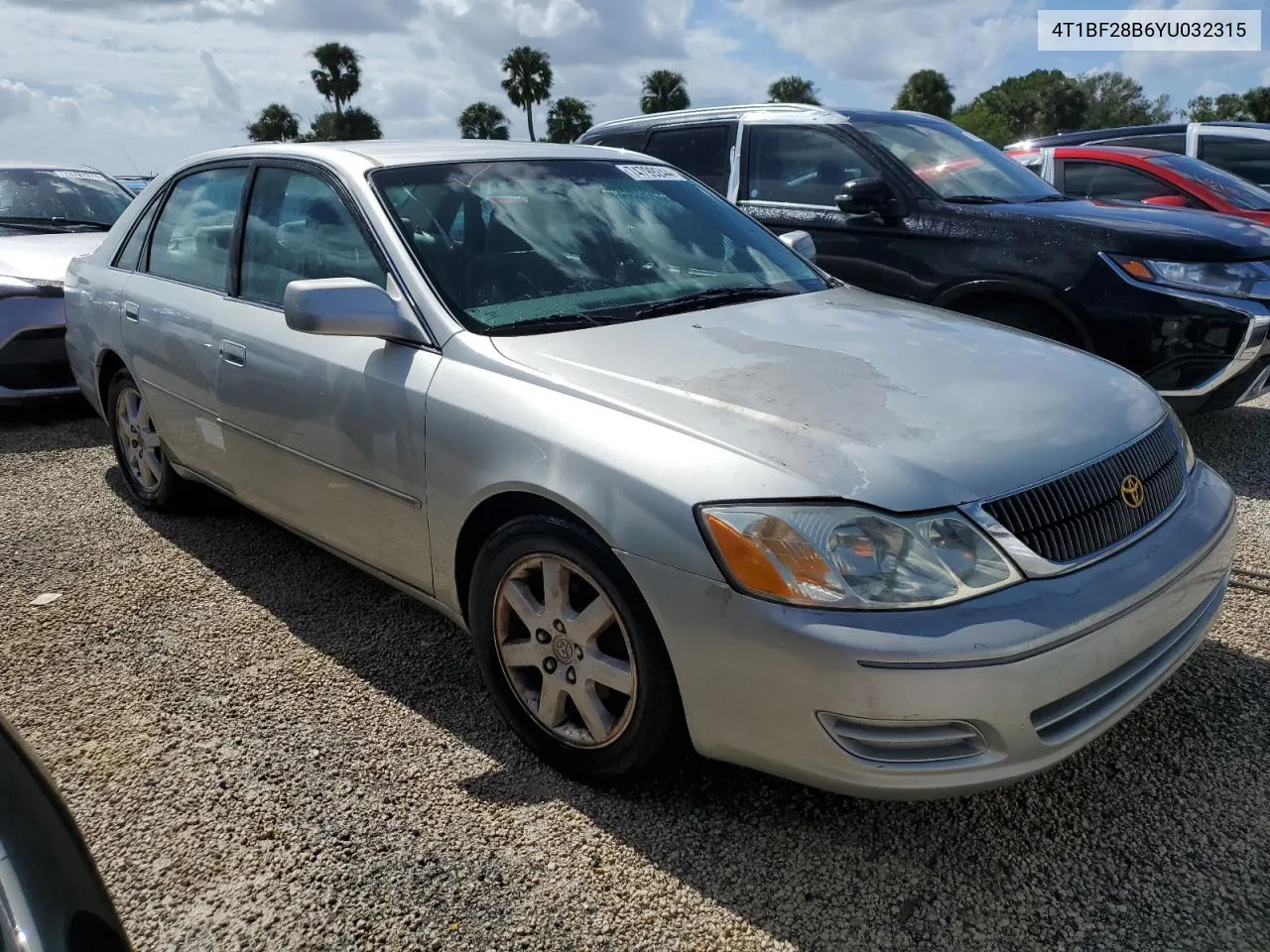 2000 Toyota Avalon Xl VIN: 4T1BF28B6YU032315 Lot: 74799244