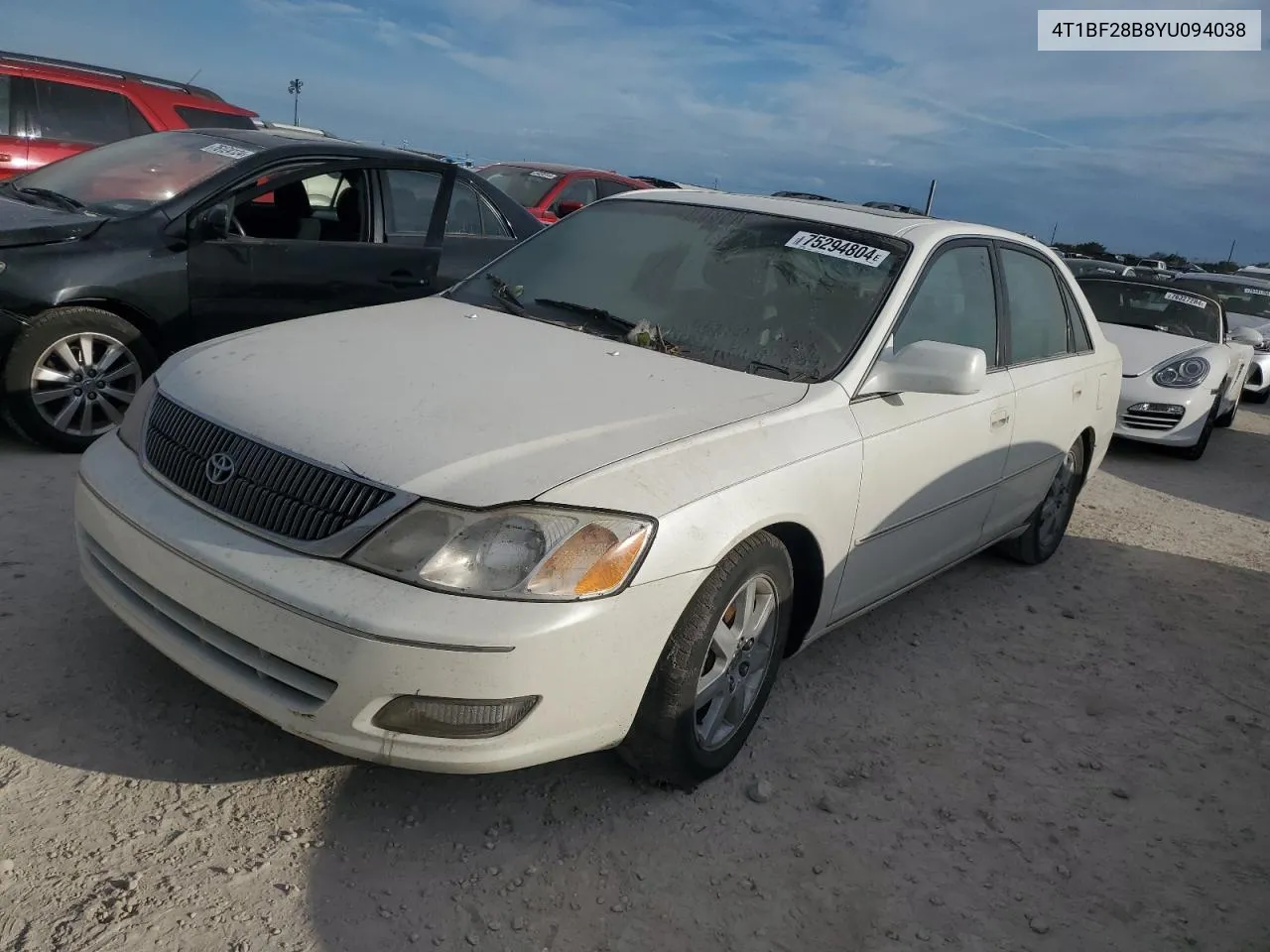 2000 Toyota Avalon Xl VIN: 4T1BF28B8YU094038 Lot: 75294804