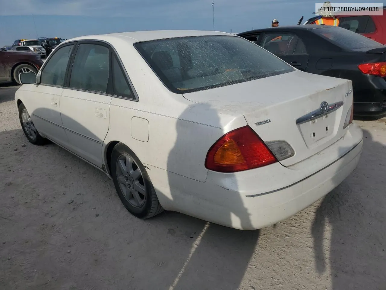 2000 Toyota Avalon Xl VIN: 4T1BF28B8YU094038 Lot: 75294804