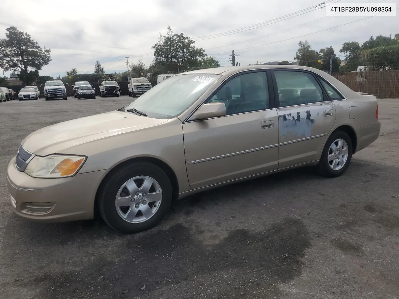 2000 Toyota Avalon Xl VIN: 4T1BF28B5YU098354 Lot: 75742374