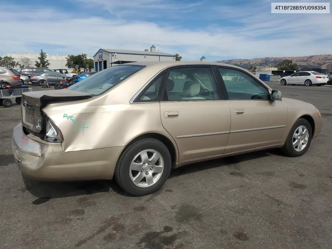 2000 Toyota Avalon Xl VIN: 4T1BF28B5YU098354 Lot: 75742374