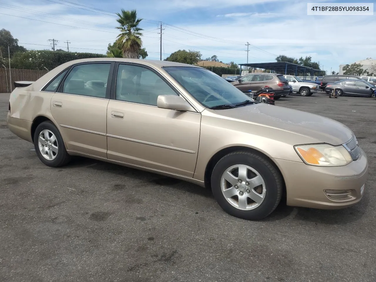 2000 Toyota Avalon Xl VIN: 4T1BF28B5YU098354 Lot: 75742374