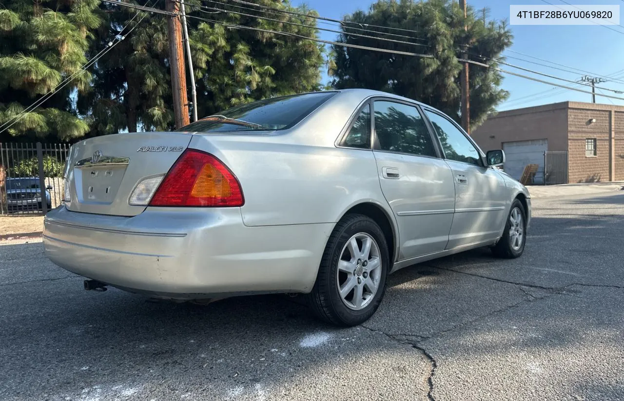 2000 Toyota Avalon Xl VIN: 4T1BF28B6YU069820 Lot: 75958094