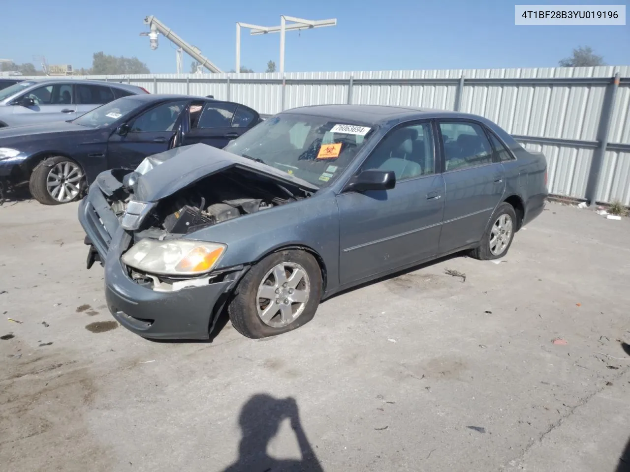 2000 Toyota Avalon Xl VIN: 4T1BF28B3YU019196 Lot: 76063694