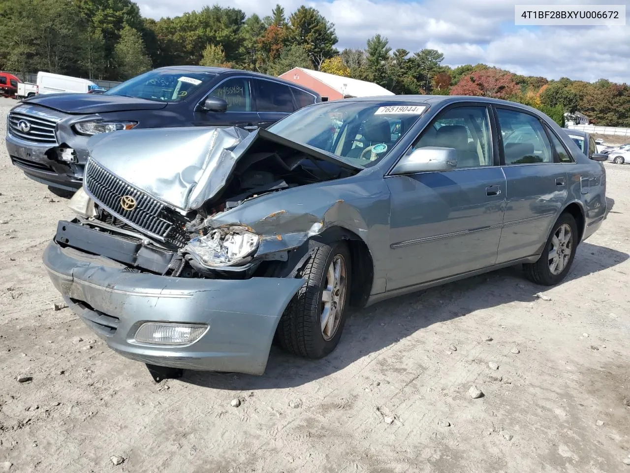 2000 Toyota Avalon Xl VIN: 4T1BF28BXYU006672 Lot: 76519044