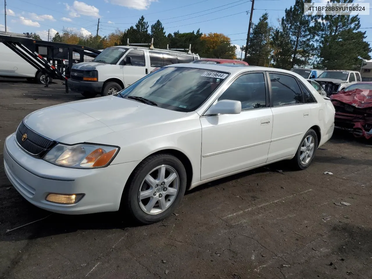 2000 Toyota Avalon Xl VIN: 4T1BF28B5YU106324 Lot: 76619644