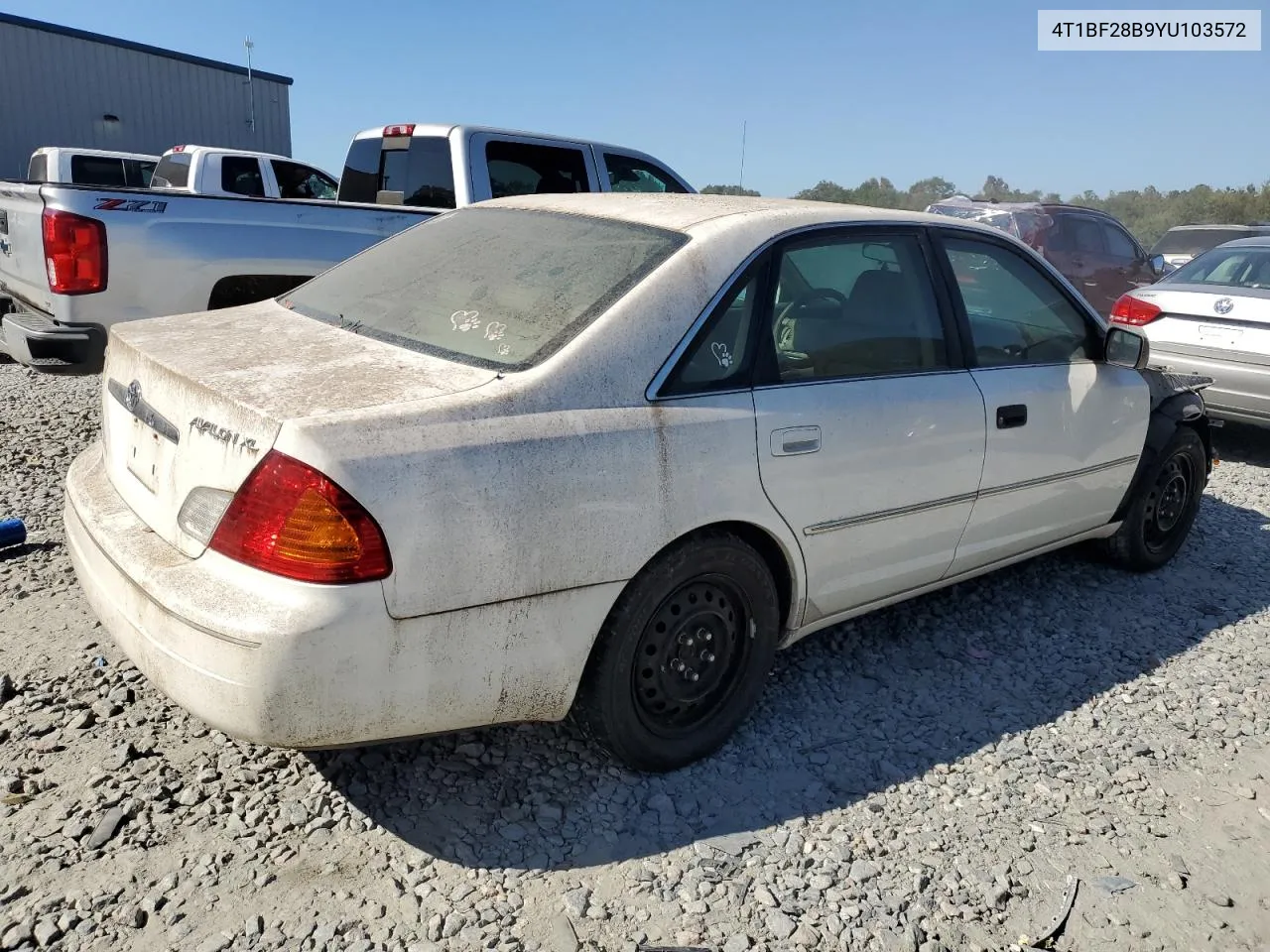 2000 Toyota Avalon Xl VIN: 4T1BF28B9YU103572 Lot: 76724304