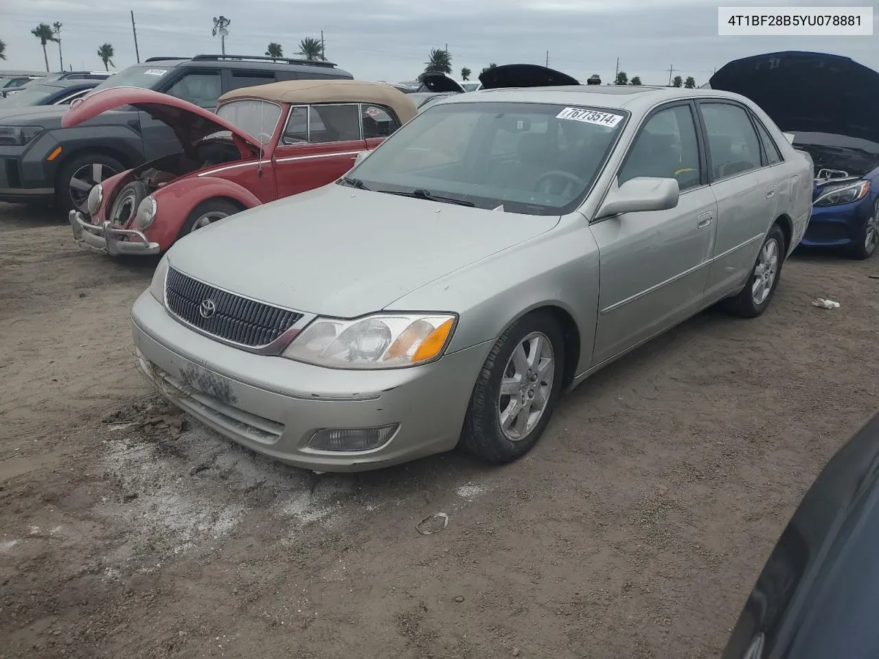 2000 Toyota Avalon Xl VIN: 4T1BF28B5YU078881 Lot: 76773514