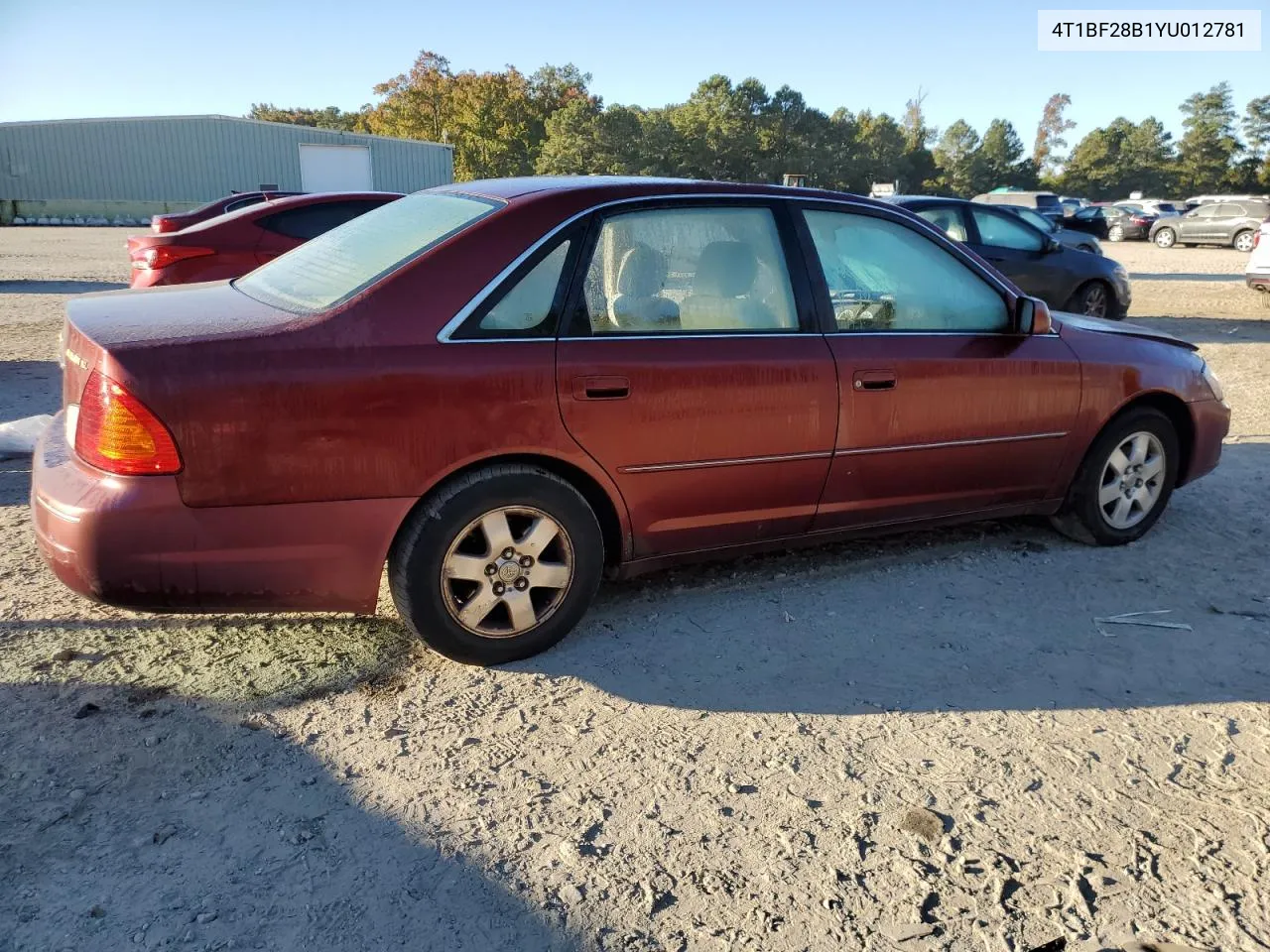 2000 Toyota Avalon Xl VIN: 4T1BF28B1YU012781 Lot: 76937044