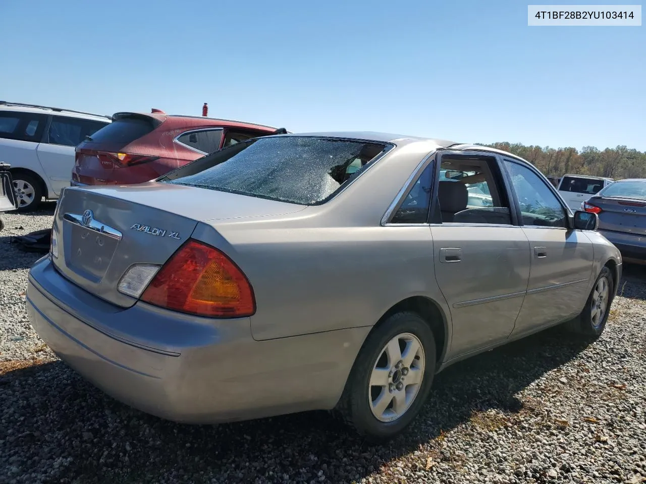 2000 Toyota Avalon Xl VIN: 4T1BF28B2YU103414 Lot: 77241704