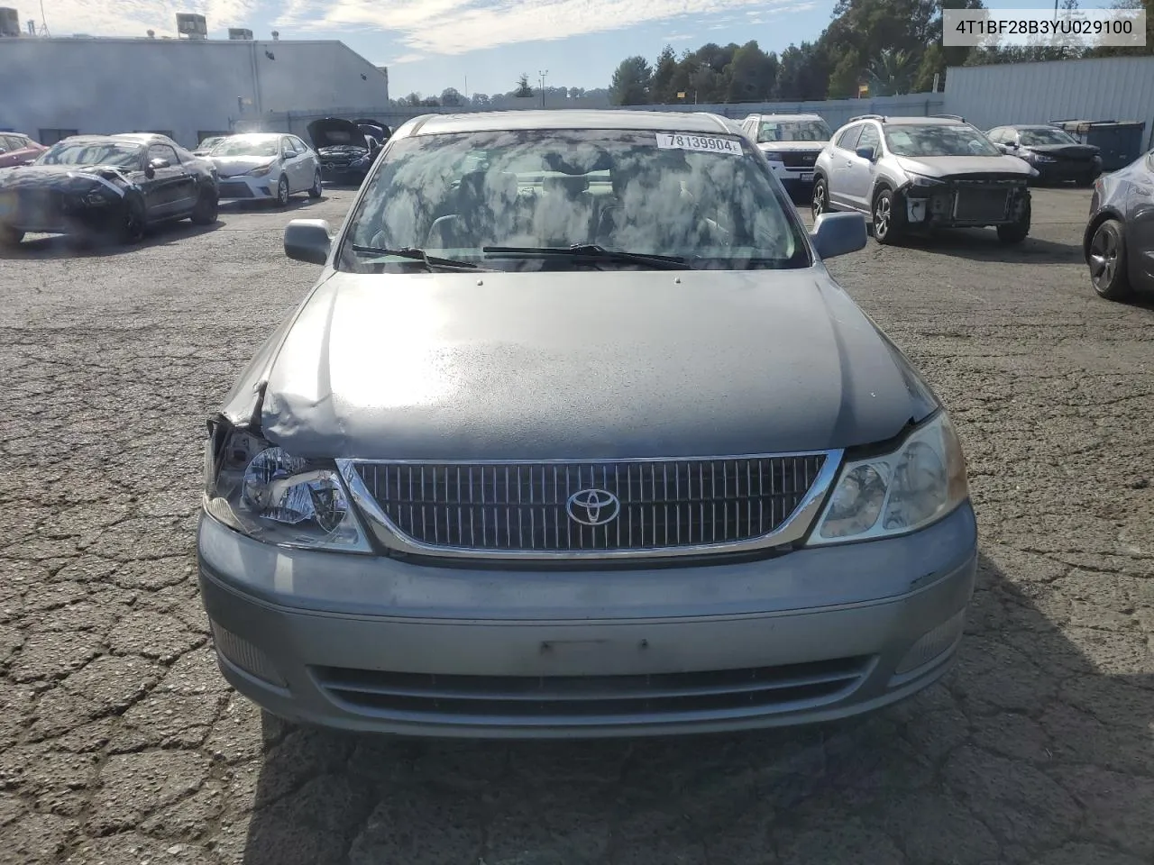 2000 Toyota Avalon Xl VIN: 4T1BF28B3YU029100 Lot: 78139904